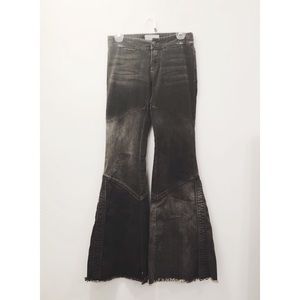 Free People Grey Denim Bell Bottoms